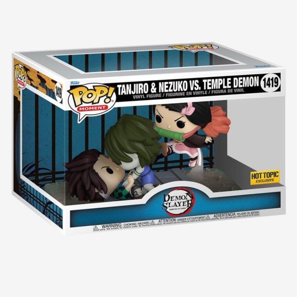 Funko Demon Slayer: Kimetsu
No Yaiba Pop! Moment Tanjiro & Nezuko Vs. Temple Dem